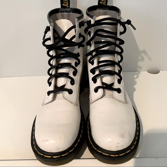 Doc Martens 1460 White Boots - Picture 5 of 9